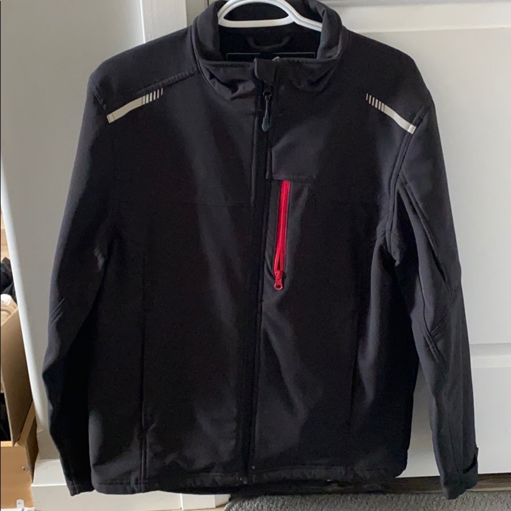 Black spring windbreaker